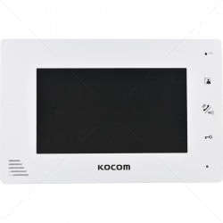 Kocom CC03-13 4-Wire 7" Colour Hands-Free Monitor in White for Intercom