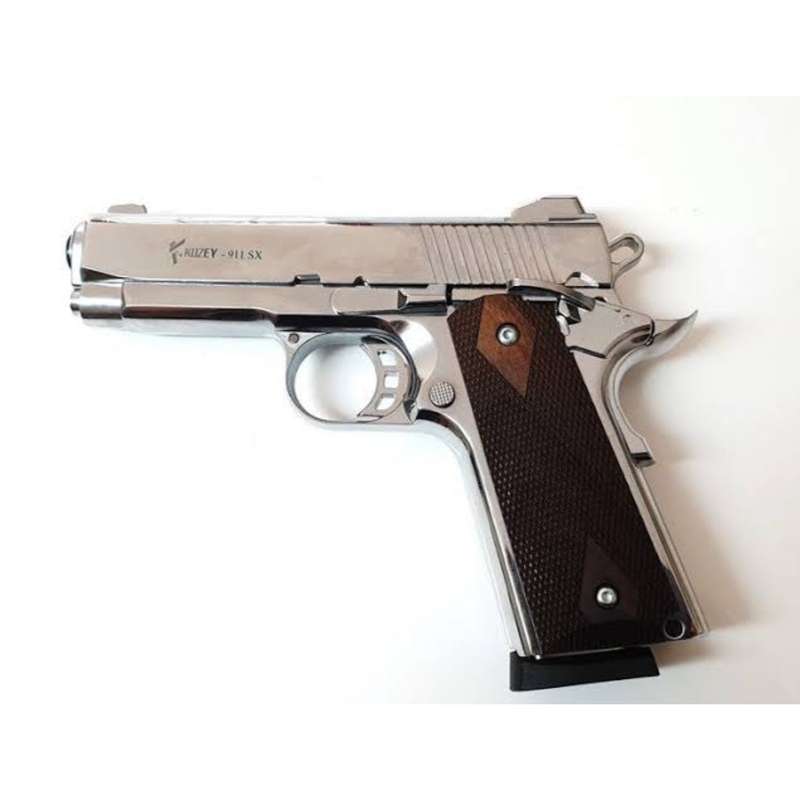 Kuzey 911 SX Chrome Blank/Pepper Gun (Semi Auto|9+1|9mm PAK) - GSA