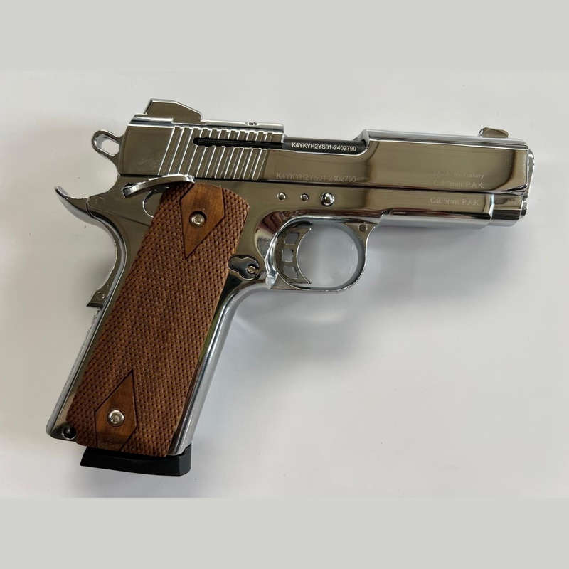 Kuzey 911 SX Chrome Blank/Pepper Gun (Semi Auto|9+1|9mm PAK) - GSA