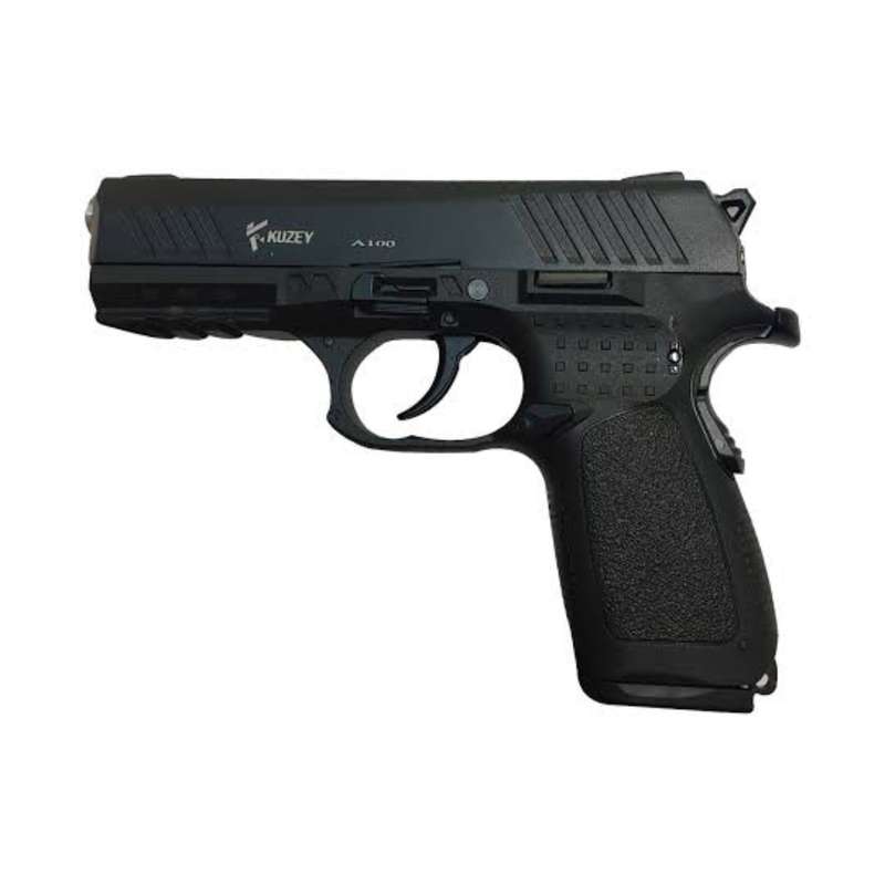 Kuzey A100 Black Blank/Pepper Gun (Semi Auto|14+1|9mm PAK)