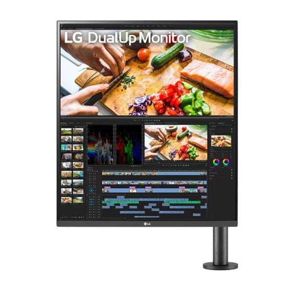 LG 28 18:18 Dual-up Monitor with Ergo Arm, USB Type-C
