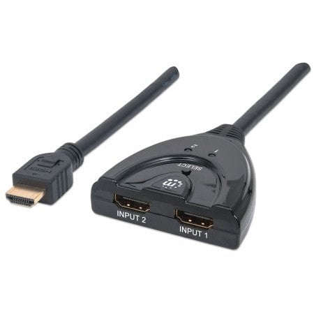 Manhattan 2 Port HDMI Switch HDMI 1.3  Connect Two Devices to One HDMI Input