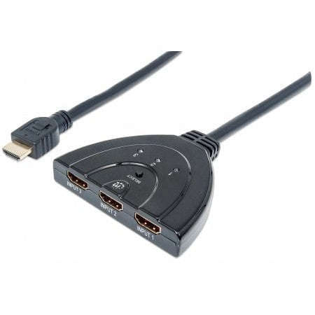 Manhattan 3-Port HDMI Switch  Seamless HDMI Device Switching