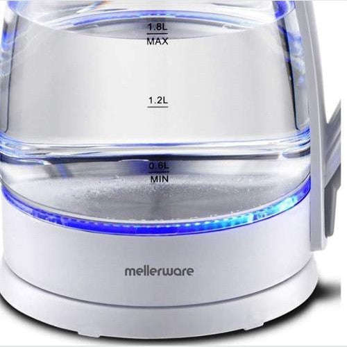 Mellerware 360 Degree Cordless Kettle Glass White