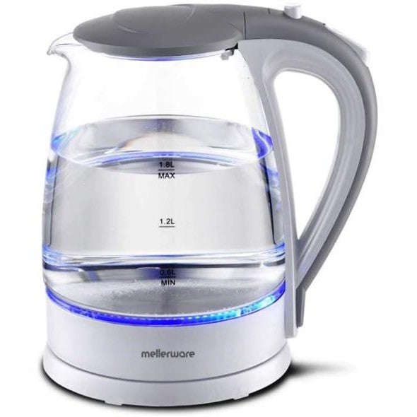 Mellerware 360 Degree Cordless Kettle Glass White