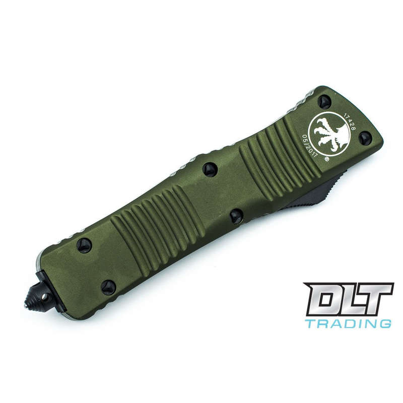 Microtech 142-1OD Combat Troodon D/E - OD Green Handle - Black Blade
