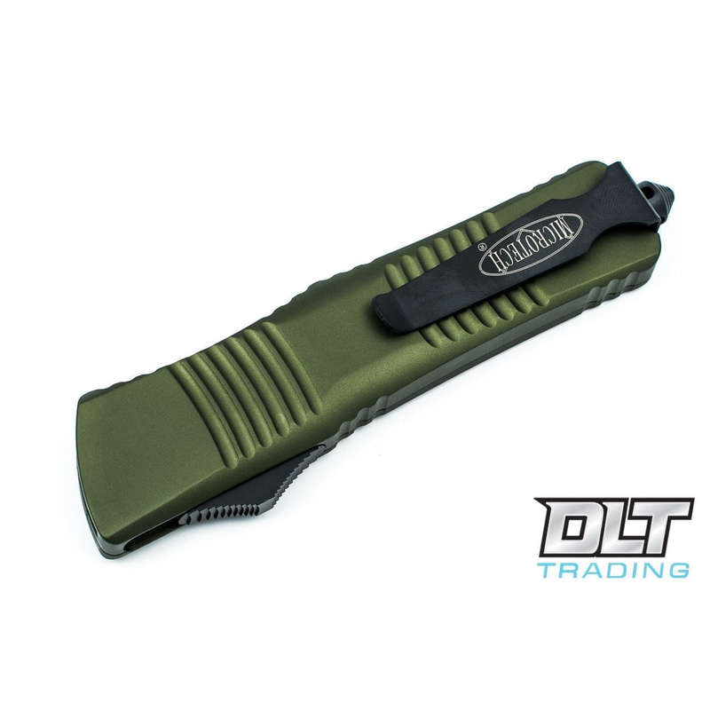 Microtech 142-1OD Combat Troodon D/E - OD Green Handle - Black Blade