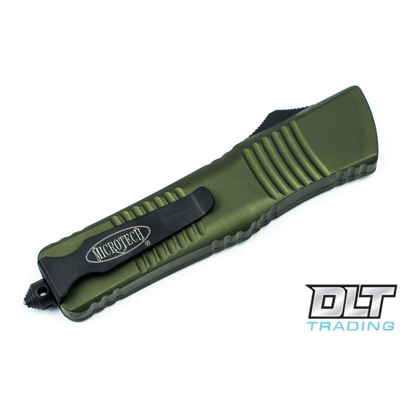 Microtech 142-1OD Combat Troodon D/E - OD Green Handle - Black Blade