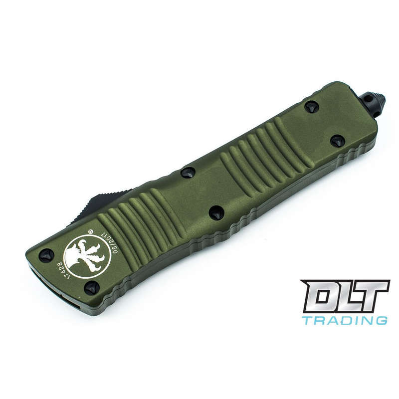 Microtech 142-1OD Combat Troodon D/E - OD Green Handle - Black Blade