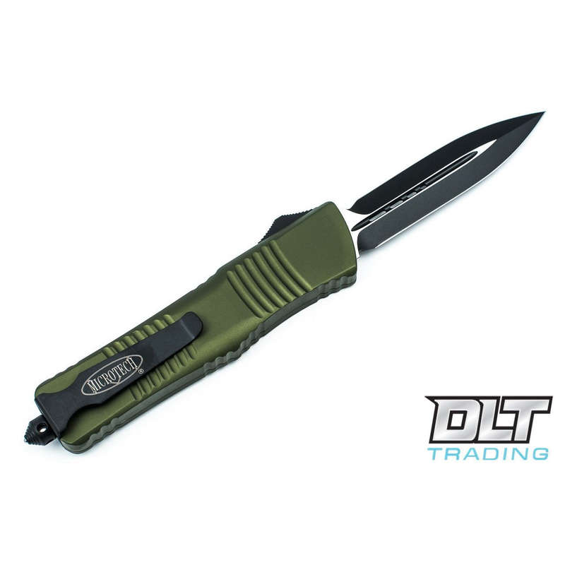 Microtech 142-1OD Combat Troodon D/E - OD Green Handle - Black Blade