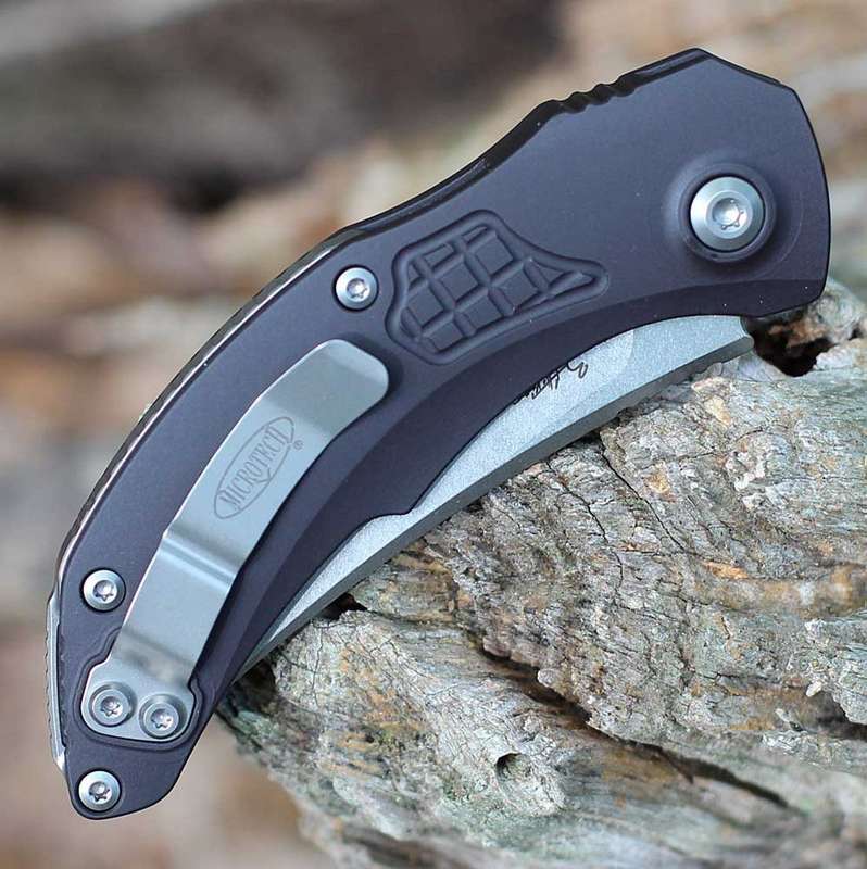 Microtech Brachial S/E - Black Aluminum (3.25" Premium Steel) 268A-10