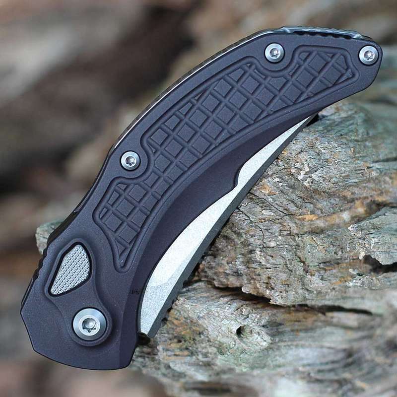 Microtech Brachial S/E - Black Aluminum (3.25" Premium Steel) 268A-10