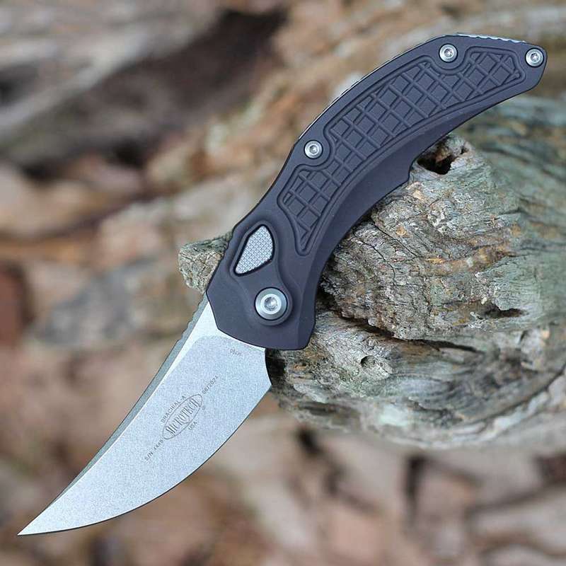 Microtech Brachial S/E - Black Aluminum (3.25" Premium Steel) 268A-10