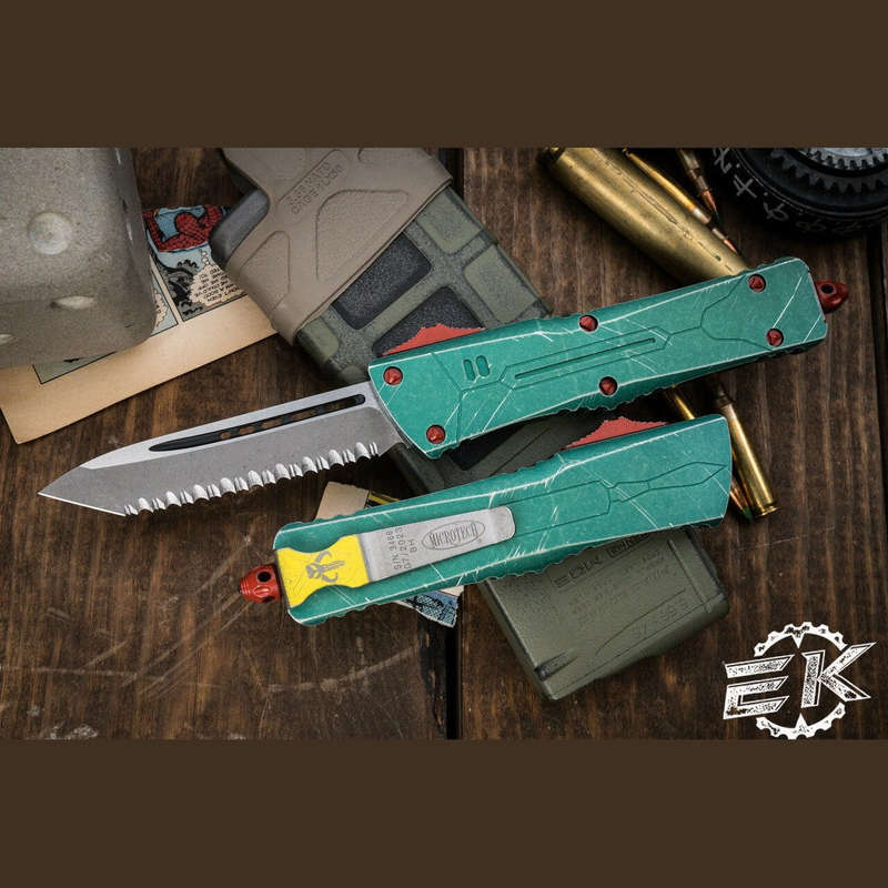Microtech Combat Troodon Bounty Hunter T/Serrated Blade  144-12Bh