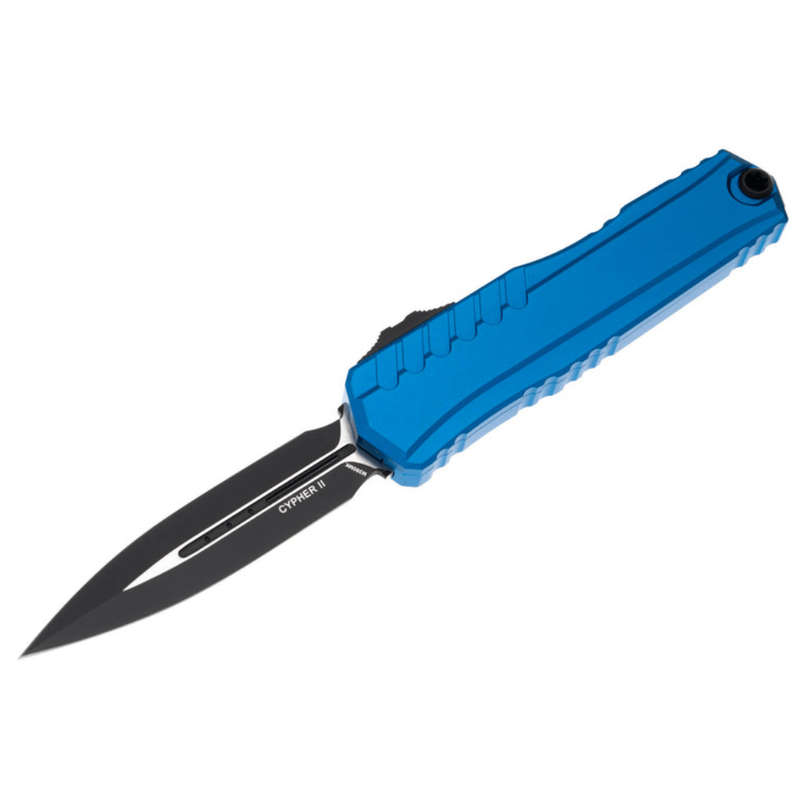 Microtech Cypher II D/E Black Standard Blue 1242-1Bl