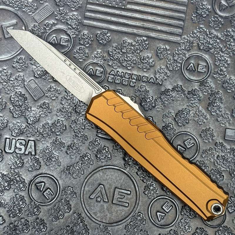 Microtech Cypher II S/E Tan Stonewash Standard 1241-10TA