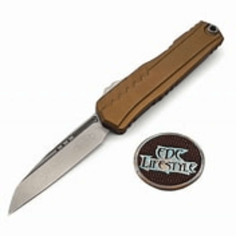 Microtech Cypher II S/E Tan Stonewash Standard 1241-10TA