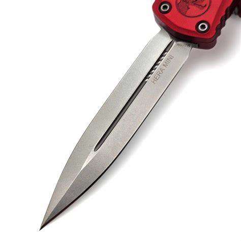 Microtech Hera® II Mini D/E Red Stonewash Standard  1702M-10RD