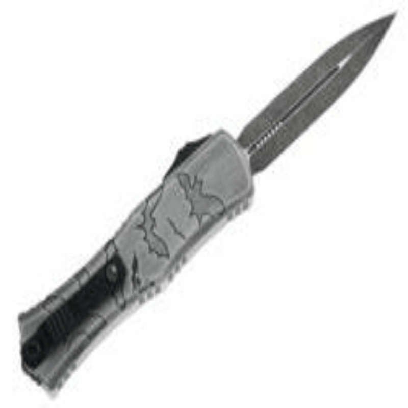 Microtech Hera II Mini D/E Signature Series Brushed Metal Bats Standard  1702M-1BMHWBAS