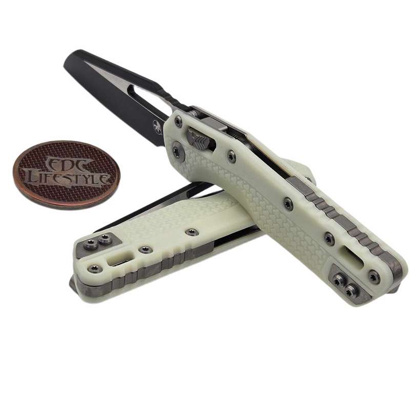 Microtech MSI Ram-Lok S/E Tri-Grip White Polymer Black Blade w/Bead Blast HW 210T-1PMWH