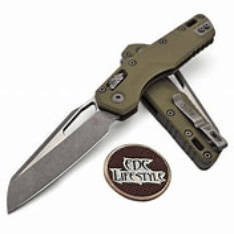 Microtech MSI® S/E Fluted G-10 OD Green Apocalyptic® Standard  210-10APFLGTOD