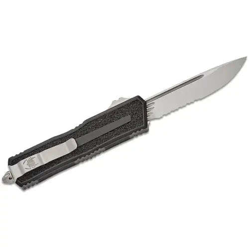 Microtech Scarab® II S/E Gen III Stonewash Partial Serrated - 1278-11