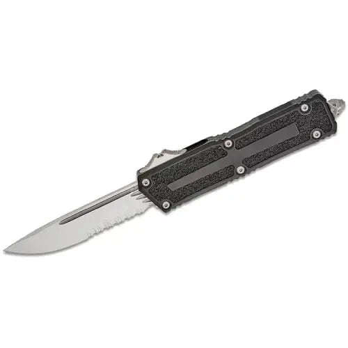 Microtech Scarab® II S/E Gen III Stonewash Partial Serrated - 1278-11