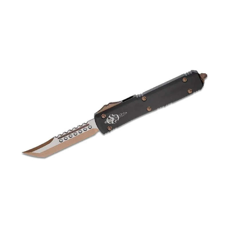 Microtech Signature Series 119-13 Ultratech OTF Bronze DLC Two-Tone Hellhound Tanto Blade