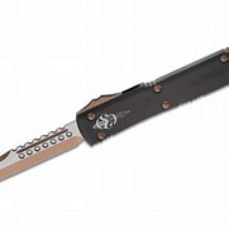 Microtech Signature Series 119-13 Ultratech OTF Bronze DLC Two-Tone Hellhound Tanto Blade