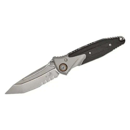 Microtech Socom Bravo Mini T/E Titanium Handle Bead Blast Part Serr Blue Ti Pivot Collar Carbon F...