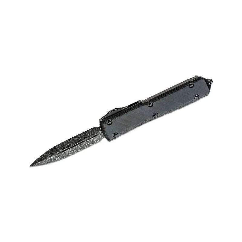 Microtech Ultratech Damascus Carbon Fibre Signature Series 122-16CFS