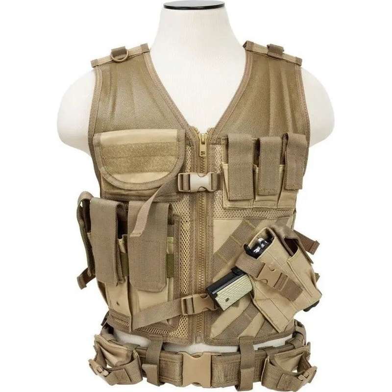 NcStar Vism Tactical Vest [Med-2Xl] - Tan