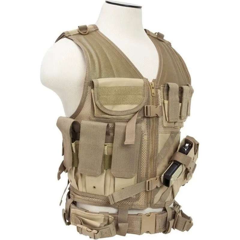 NcStar Vism Tactical Vest [Med-2Xl] - Tan