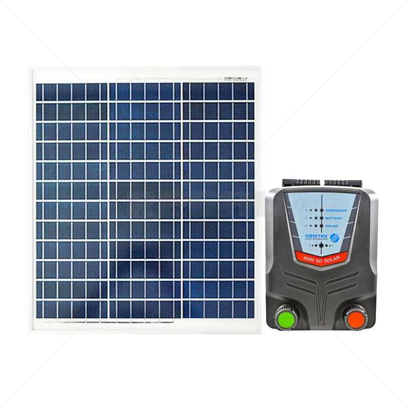 Nemtek Agri Energizer 50 Solar with 40W Solar Panel for Large Fencing - EF63-50