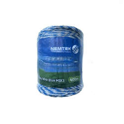 Nemtek Agri Poly Wire Blue MIX3 400m EF63-12 - High Visibility Durable Fence Wire