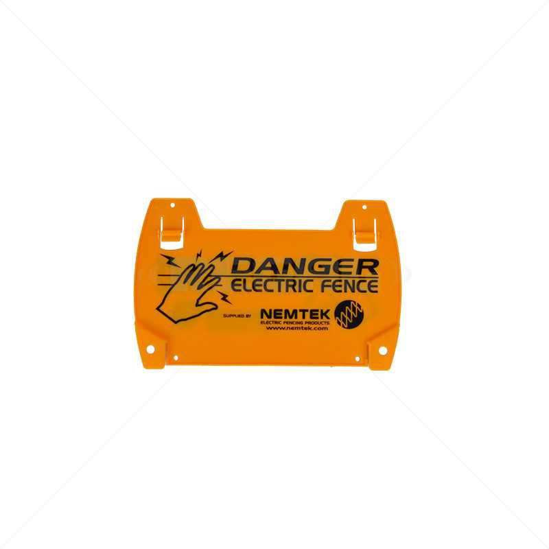 Nemtek Electric Fence Warning Sign Large EF43-2 - Durable High-Visibility Safety Sign