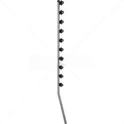 Nemtek 10-Line Jurassic Galvanised Angled BB Fence Pole - Strong Corner Support