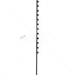 Nemtek Fence Pole 12 Line Straight Square Tube Black Electric Fence | EF11-23