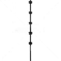 Nemtek Fence Pole 5 Line Round Black Electric Fence Post | EF11
