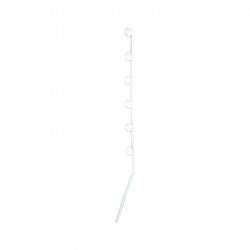Nemtek 6-Line Angled Flat Bar White Fence Pole - Strong and Stylish Corner Fencing