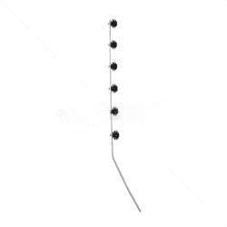 Nemtek 6-Line Flat Bar Galvanised Angled BB Fence Pole - Durable Corner Fencing