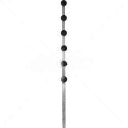Nemtek 6-Line Flat Bar Galvanised Straight BB Fence Pole - Strong and Stylish Fencing