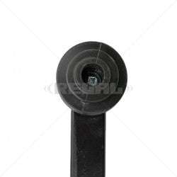 Nemtek 6-Line Flat Bar Straight Black Fence Pole - Durable and Sleek Fencing