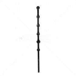 Nemtek 6-Line Flat Bar Straight Black Fence Pole - Durable and Sleek Fencing