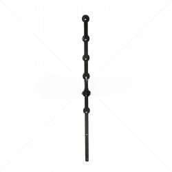 Nemtek 6-Line Flat Bar Straight Black Fence Pole - Durable and Sleek Fencing