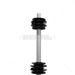 Nemtek 6-Line Round Bar Galvanised BB Fence Pole - Strong Black Fencing Solution