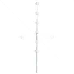Nemtek 6-Line Round Bar Galvanised WB Fence Pole - Durable Electric Fencing