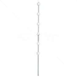 Nemtek 6-Line Round Bar Galvanised WB Fence Pole - Strong and Weather-Resistant