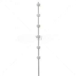 Nemtek 6-Line Round Bar White Fence Pole - Durable and Stylish Electric Fencing