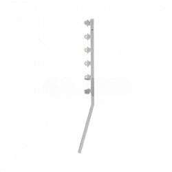 Nemtek 6-Line SQT White Jurassic Galv Angled Powder Coated Fence Pole - Strong Corner Fencing